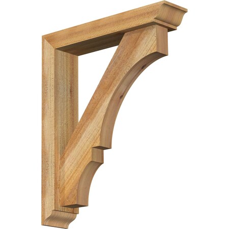 Balboa Traditional Rough Sawn Bracket w/ Offset Brace, Western Red Cedar, 4"W x 18"D x 22"H